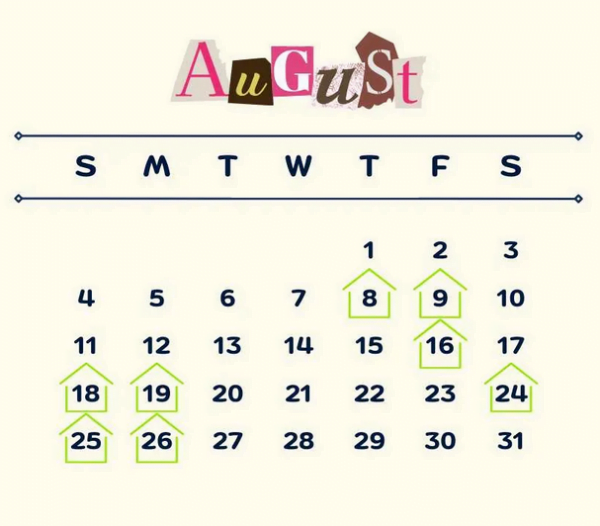 auspicious dates in August 2024