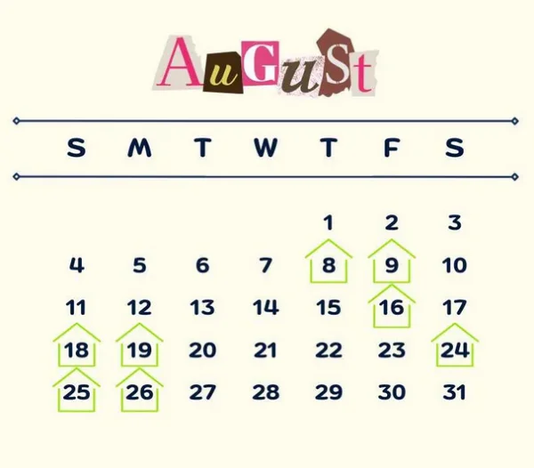 auspicious dates in August 2024