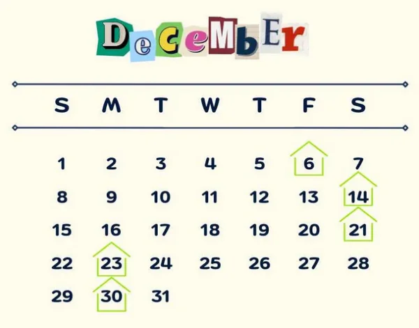 auspicious dates in December 2024