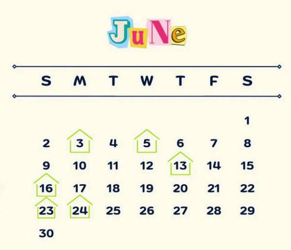 auspicious dates in June 2024
