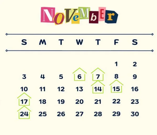 auspicious dates in November 2024